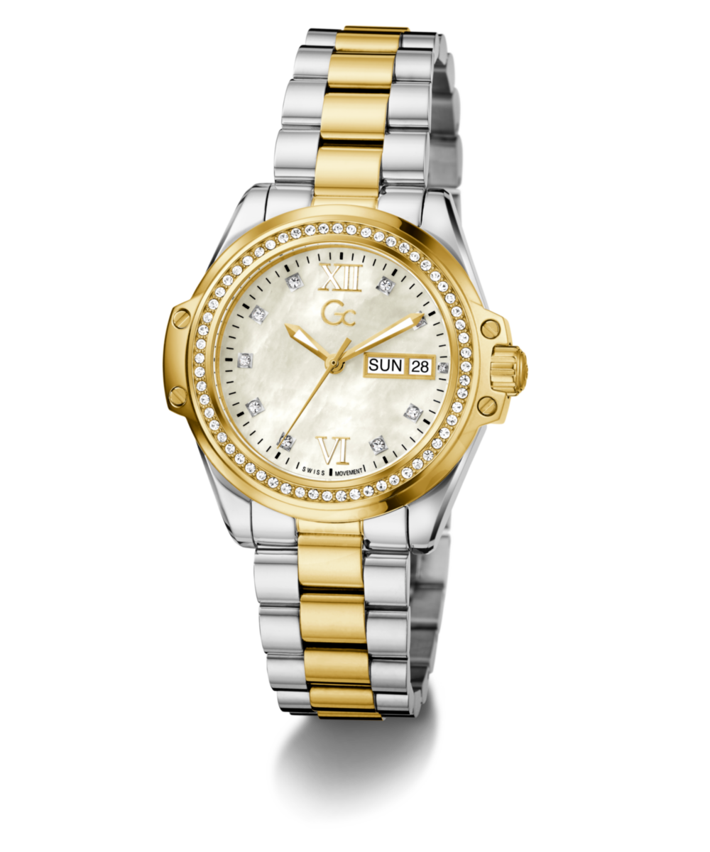 Gc Bolt Lady Champagne Round Quartz Women Watch