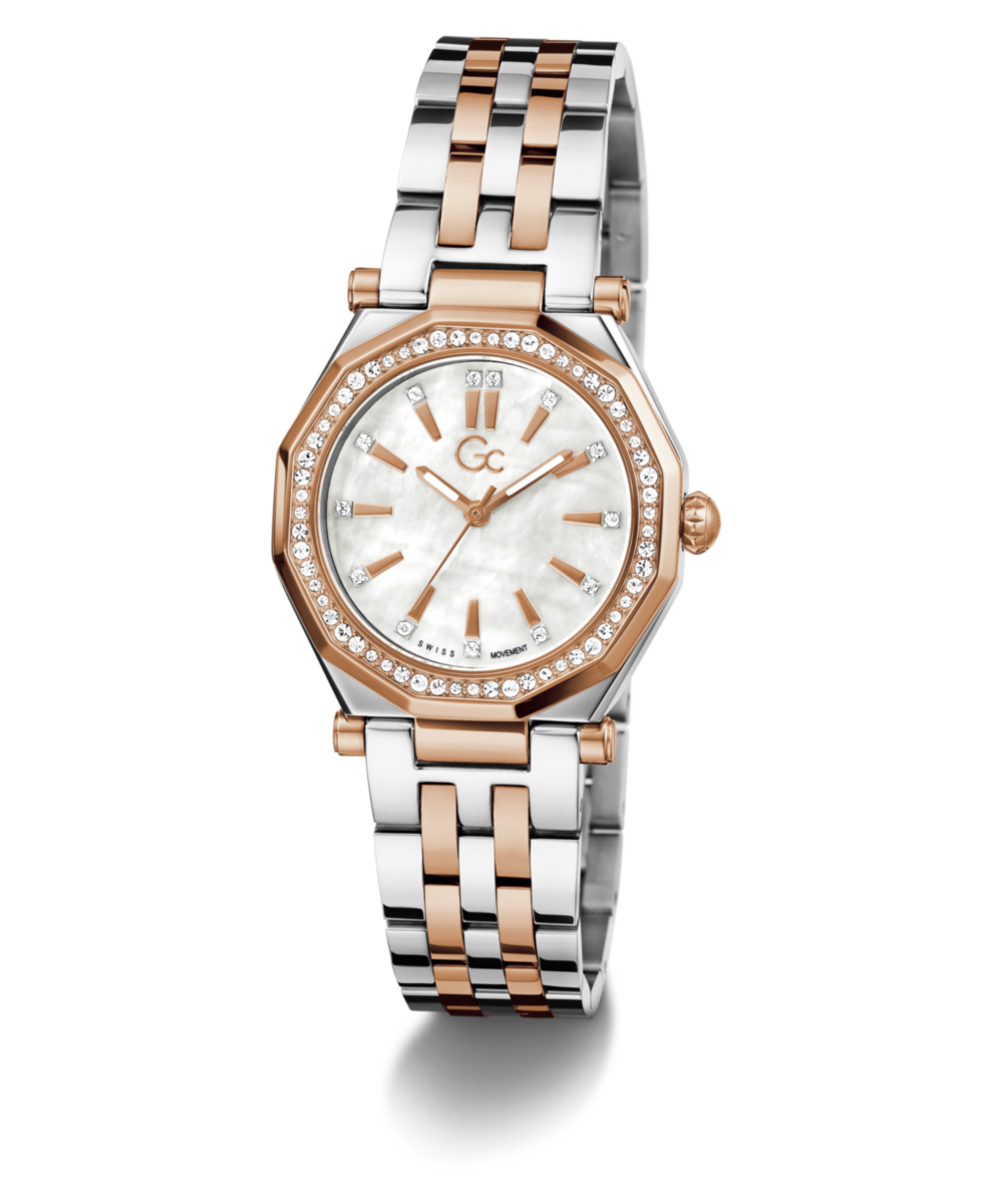 Gc Gleam White Round Quartz Women Watch - Guess Collection