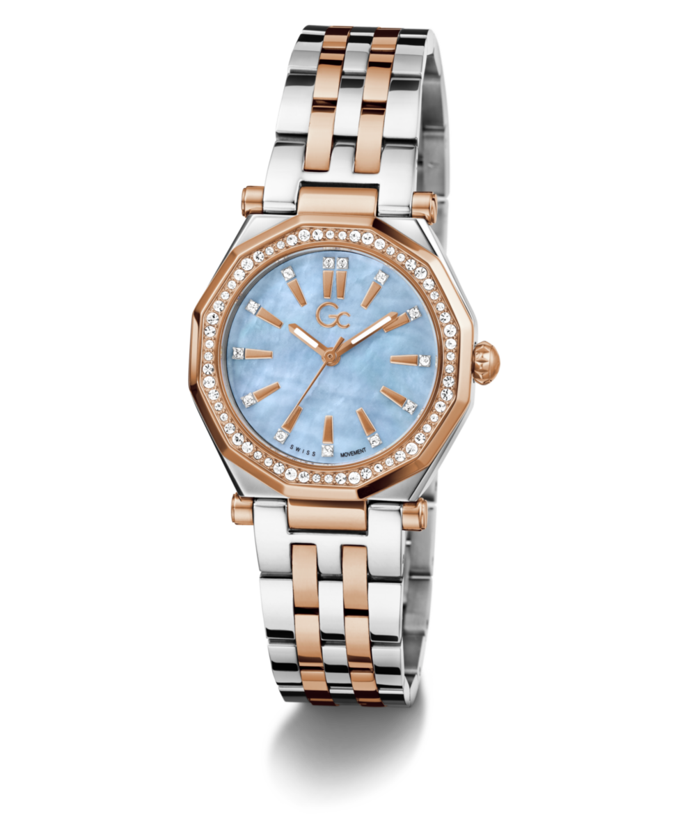 Gc Gleam Blue Round Quartz Women Watch - Guess Collection