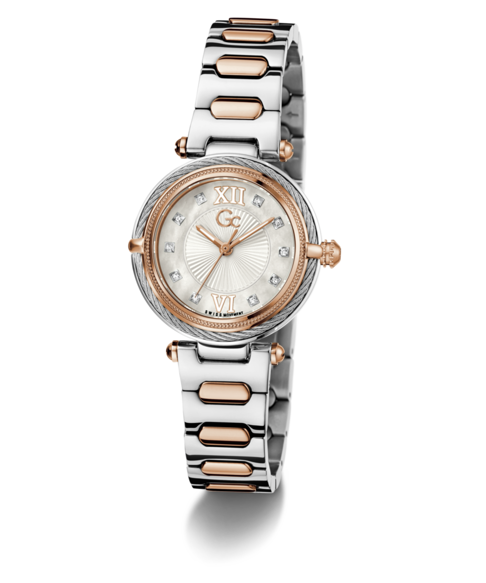 Gc Vogue Cable White Round Quartz Women Watch - Guess Collection