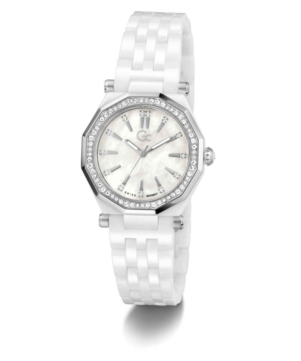 Gc Gleam White Round Quartz Women Watch - Guess Collection