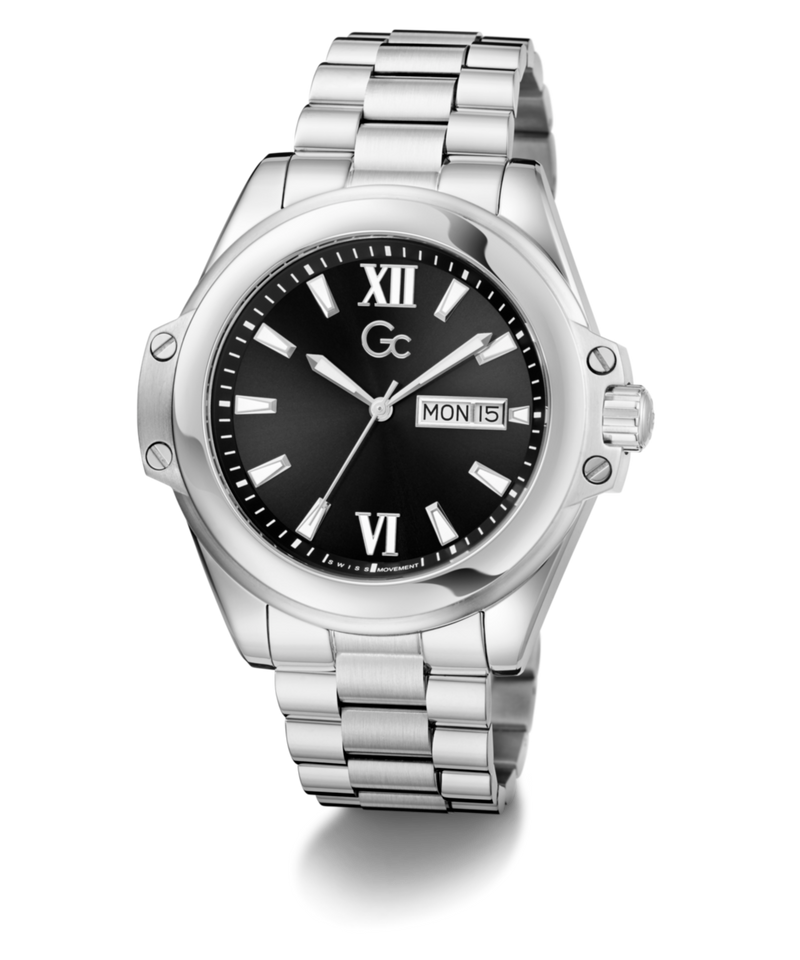 Gc Bolt Black Round Quartz Men Watch Watch Gc