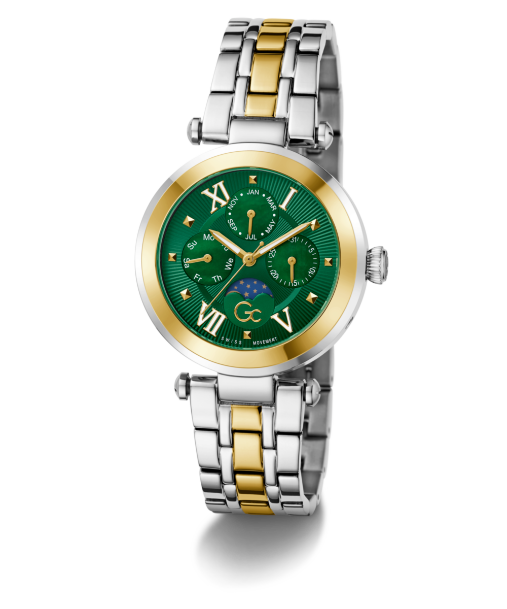 Gc Topchic Green Round Quartz Women Watch Watch Gc