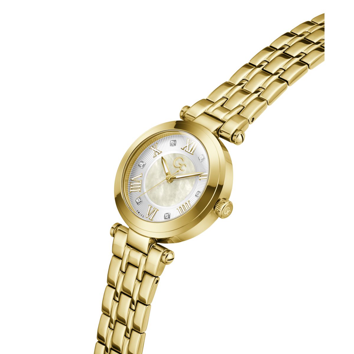 Gc Round 32mm White Dial Analog Women Watch - Z63003L6