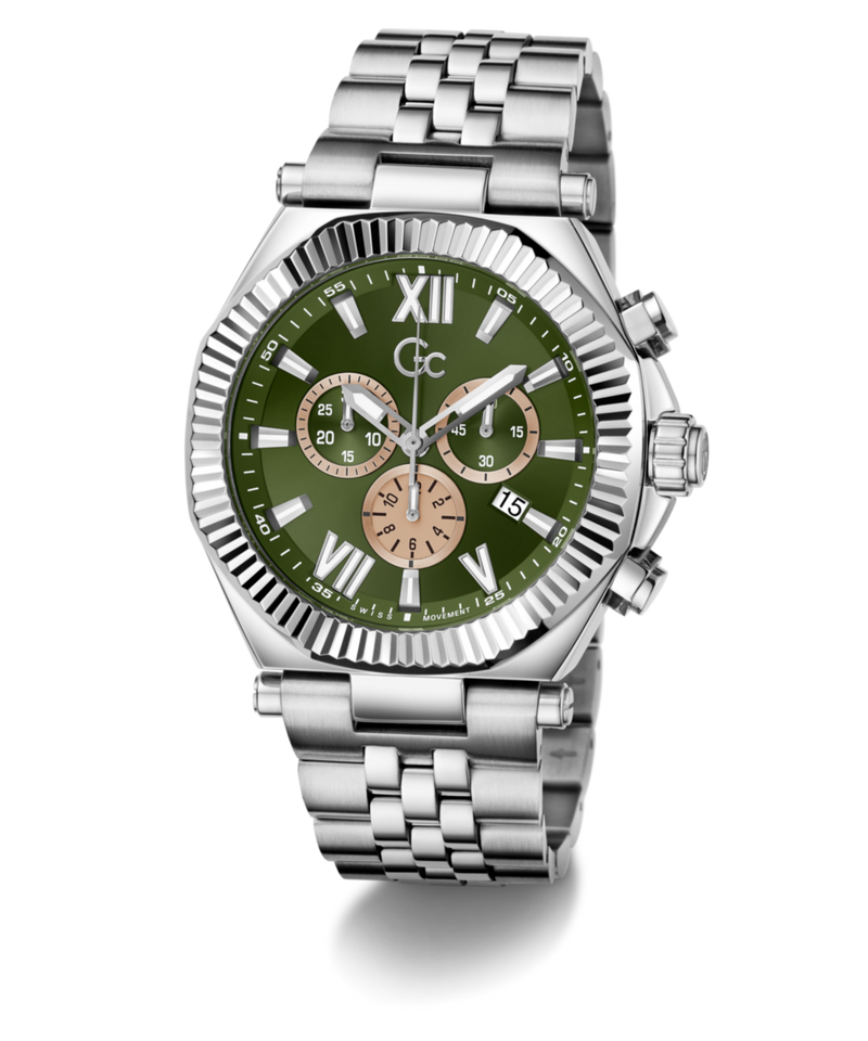 Gc Atlas Green Round Quartz Men Watch Watch Gc