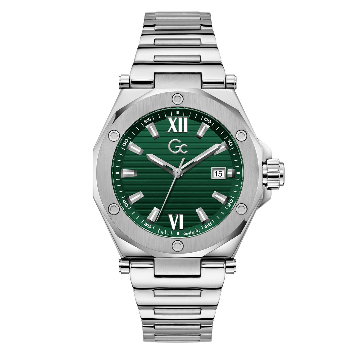 Gc Round 42mm Green Dial Analog Men Watch - Z67005G9