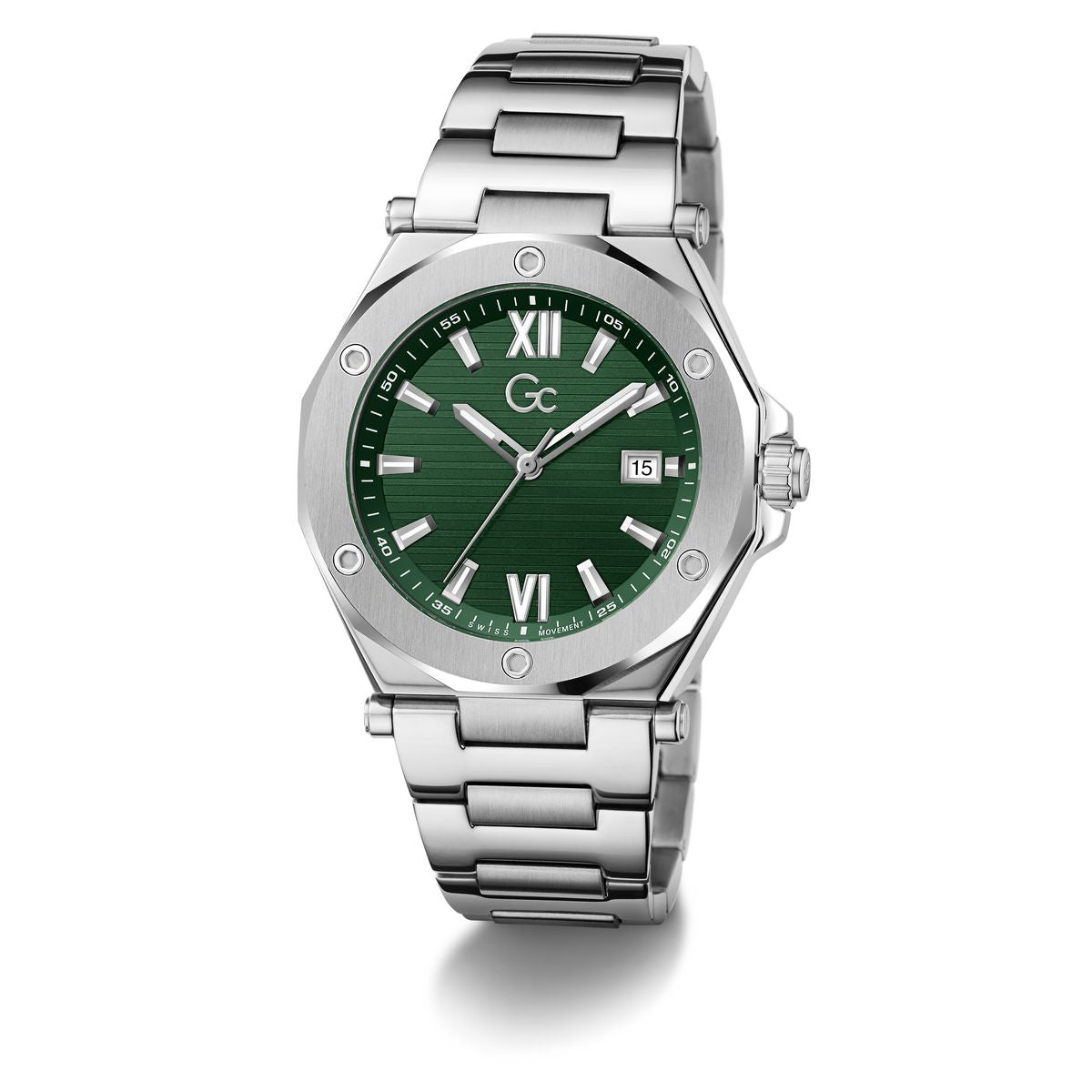 Gc Round 42mm Green Dial Analog Men Watch - Z67005G9
