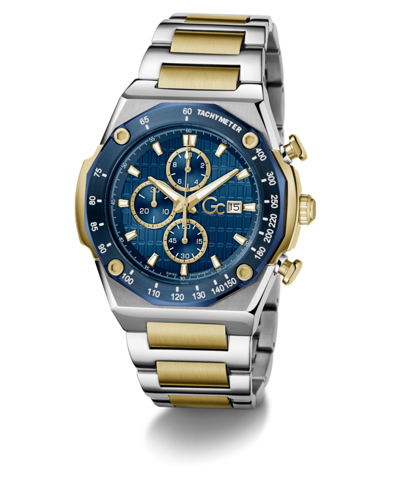 Gc Idolsport Blue Round Quartz Men Watch Watch Gc