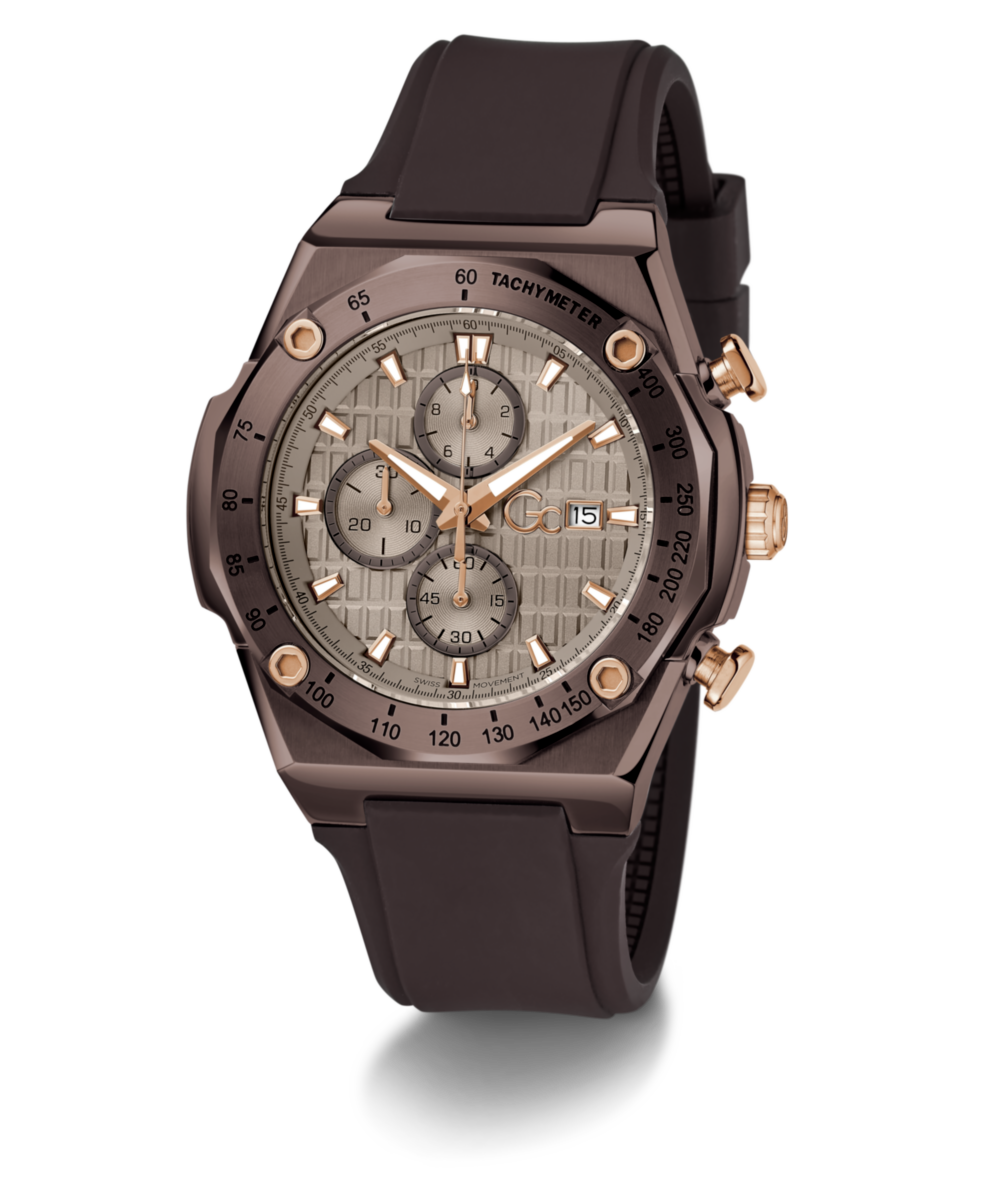 Gc Idolsport Beige Round Quartz Men Watch