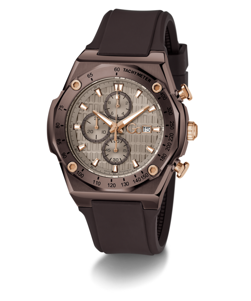 Gc Idolsport Beige Round Quartz Men Watch Watch Gc