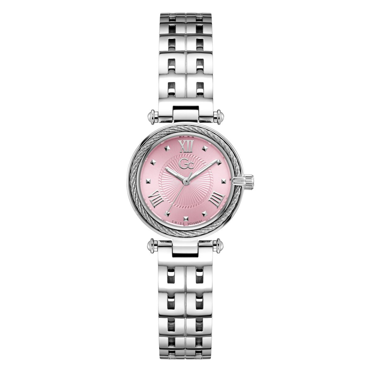 Gc Round 28mm Pink Dial Analog Women Watch - Z79005L3M