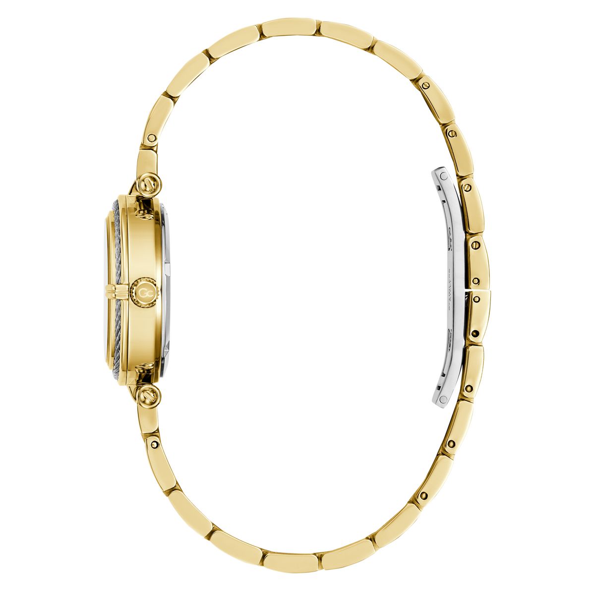 Gc Round 28mm Champagne Dial Analog Women Watch - Z79006L6M