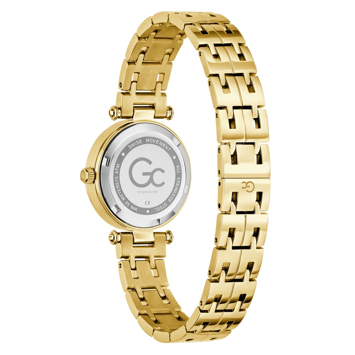 Gc Round 28mm Champagne Dial Analog Women Watch - Z79006L6M