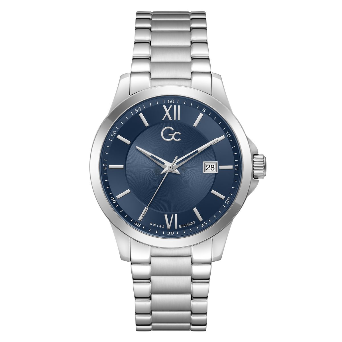 Gc Round 42mm Blue Dial Analog Men Watch - Z83002G7M