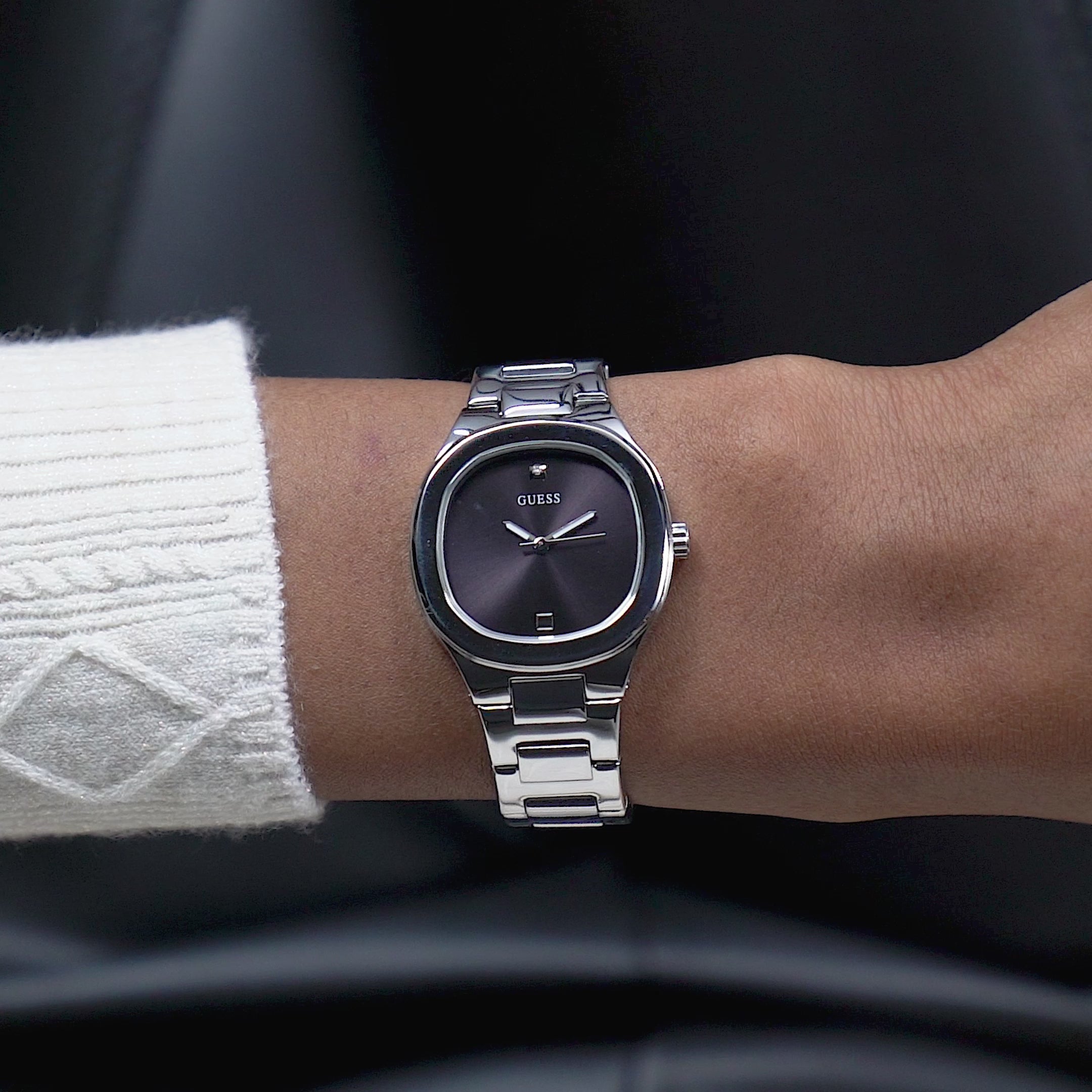 Guess Eve Black Square Dial Quartz Analog Women Watch