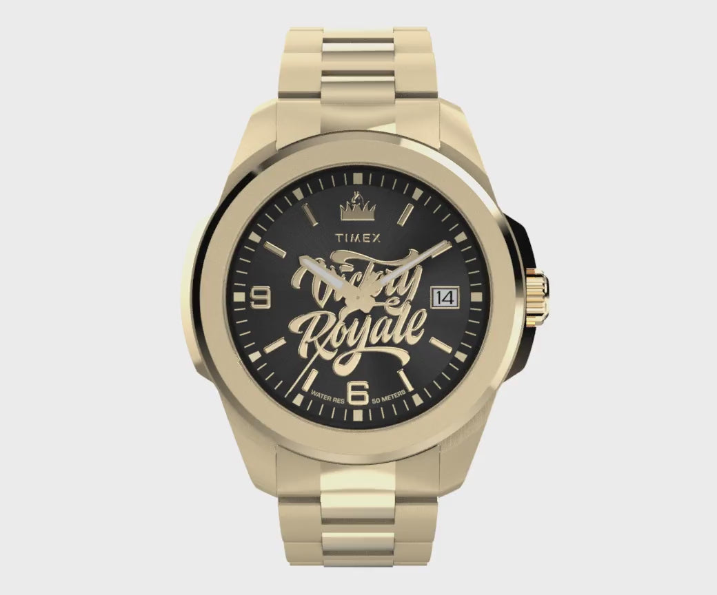 Timex x Fortnite Essex Round Black Dial Quartz Analog Watch Watch Timex