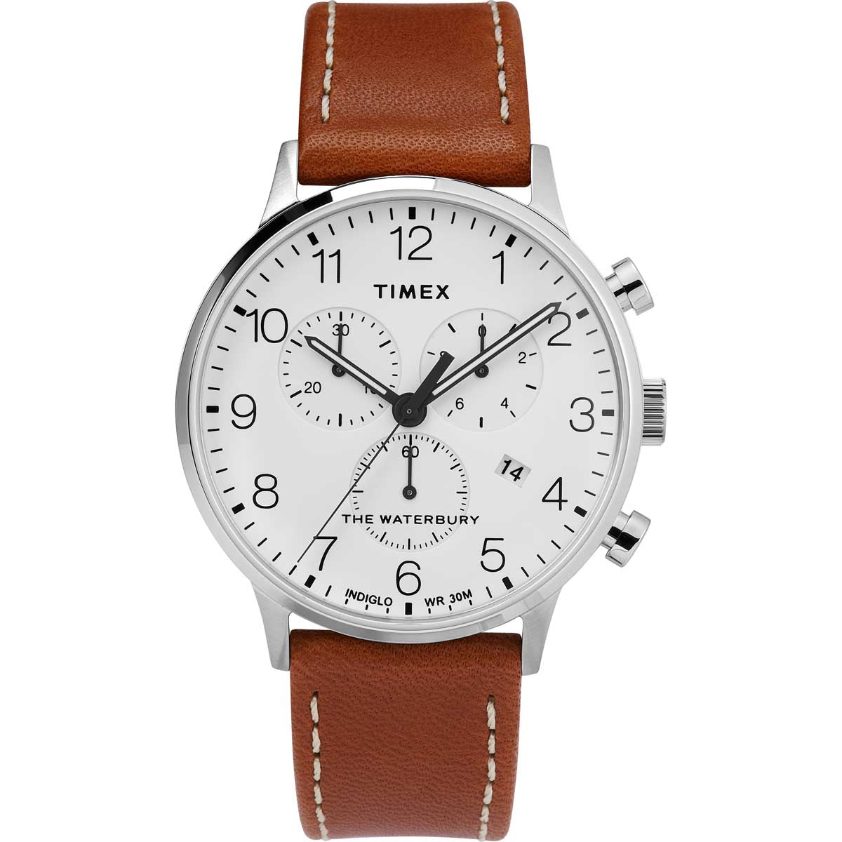 Timex Waterburry Round 21mm White Dial Analog Men Watch - TW2T28000UJ Watch Timex