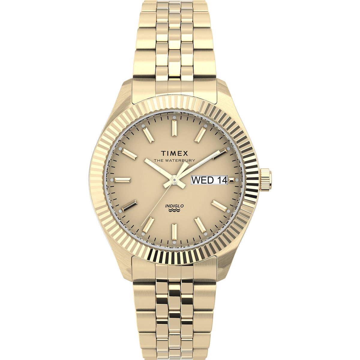 Timex Trend Round 21mm Gold Dial Analog Women Watch - TW2U78500UJ