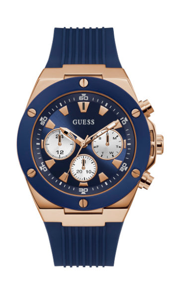 Guess Poseidon Blue Dial Round Case Multi-Function Men Watch - GW0057G –  Just Watches | Quarzuhren