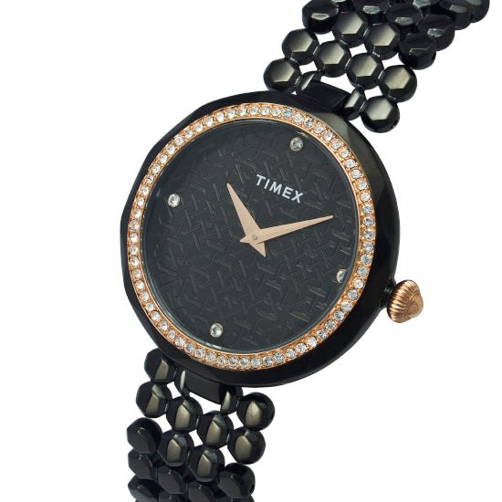 Timex Fria Round 34mm Black Dial Analog Women Watch - TWEL13909 Watch Timex