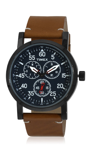 Timex Fashion Blue Round Dial Quartz Analog Men Watch Watch Timex