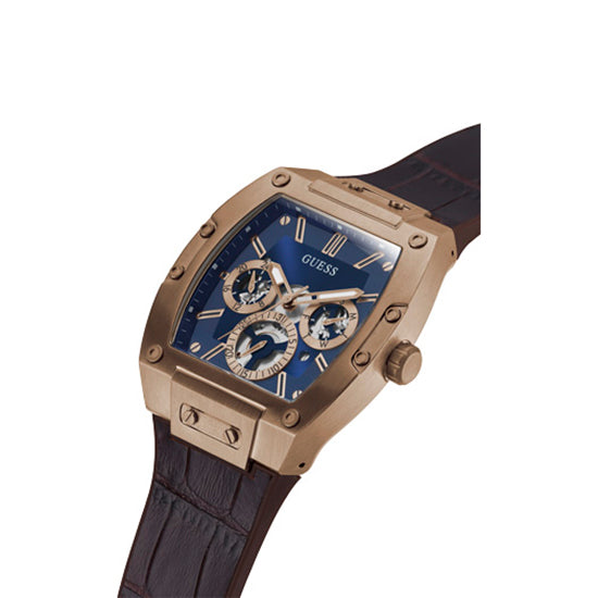Phoenix Watch Guess Case Just – Men Tonneau - Multi-Function GW0202 Blue Watches Dial