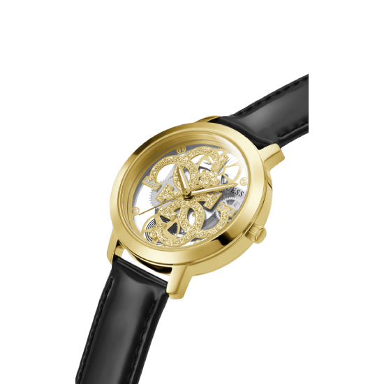Guess Quattro Clear Gold Dial Women Watch Watch Guess