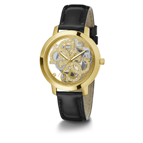 Guess Quattro Clear Gold Dial Women Watch Watch Guess