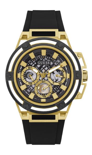 Guess Matrix Gold Round Dial Multi-function Men Watch GW0423G2