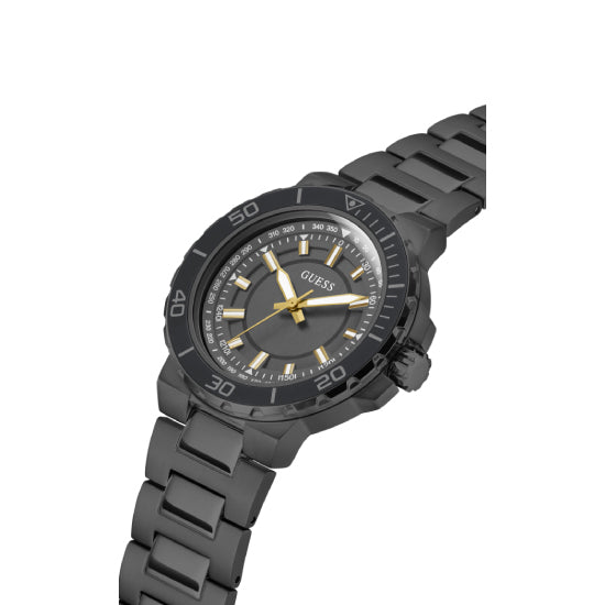 Guess Track Black Round Dial Quartz Analog Men Watch Watch Guess