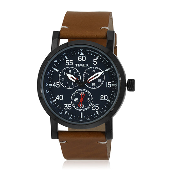 Timex Fashion Blue Round Dial Quartz Analog Men Watch Watch Timex