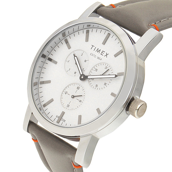 Timex Fashion Grey Round Dial Quartz Analog Men Watch