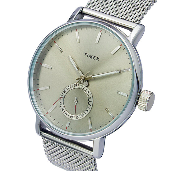 Timex Fashion Grey Round Dial Quartz Analog Men Watch
