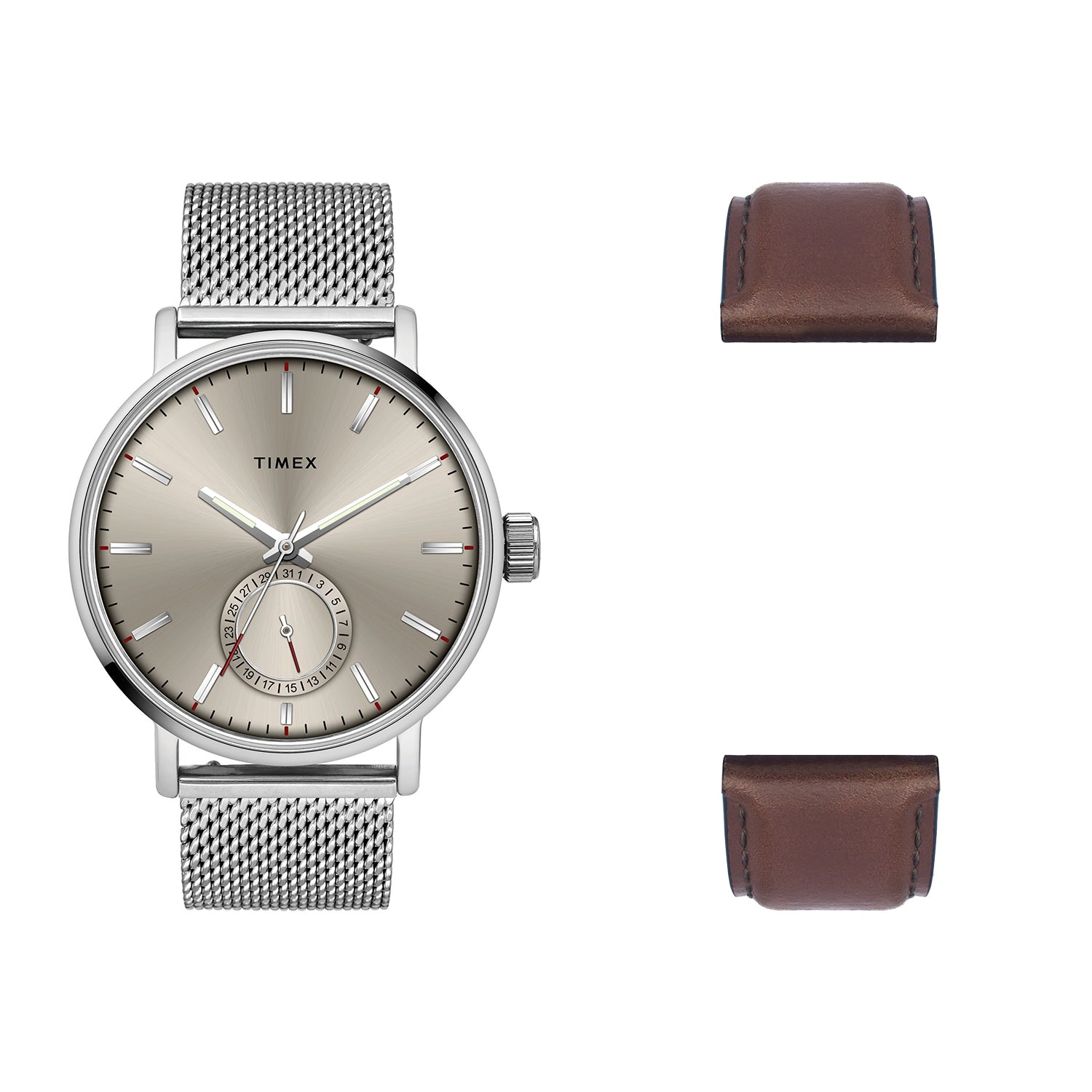 Timex Fashion Grey Round Dial Quartz Analog Men Watch