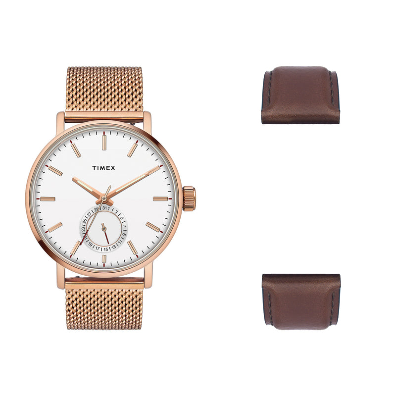 Timex Round 43mm White Dial Analog Men Watch - TWEG20002 Watch Timex