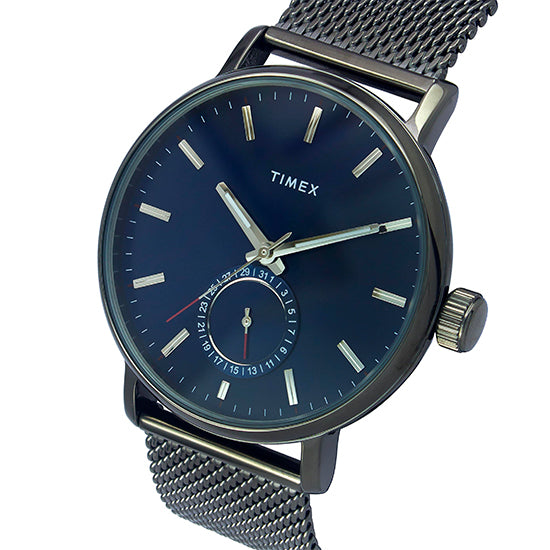 Timex Fashion Blue Round Dial Quartz Analog Men Watch
