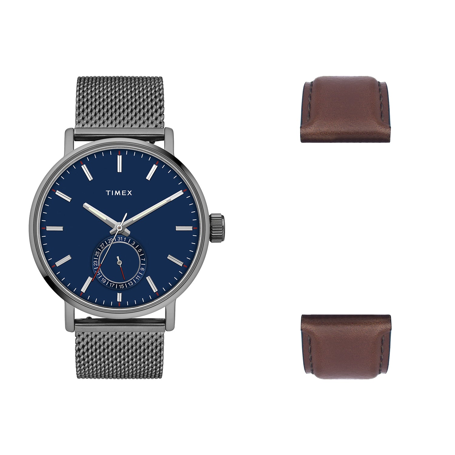 Timex Fashion Blue Round Dial Quartz Analog Men Watch