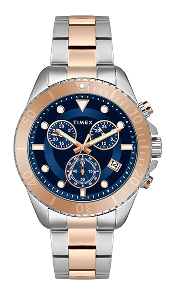 Timex Chrono E Blue Round Dial Quartz Analog Men Watch TWEG20101