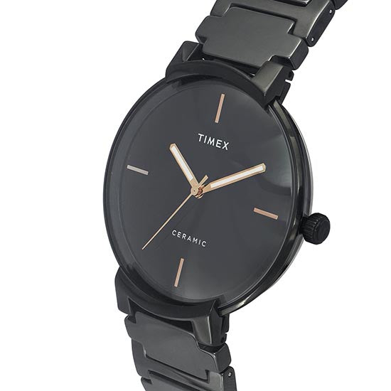 Timex Round 40mm Black Dial Analog Men Watch - TWEG21202 Watch Timex
