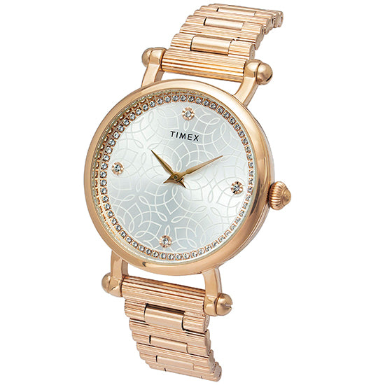 Timex Fria Round 21mm Silver Dial Analog Women Watch - TWEL14301 Watch Timex
