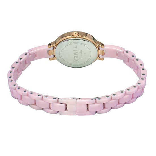 Timex Round 28mm Pink Dial Analog Women Watch - TWEL15701 Watch Timex