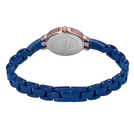 Timex Round 21mm Blue Dial Analog Women Watch - TWEL15702 Watch Timex