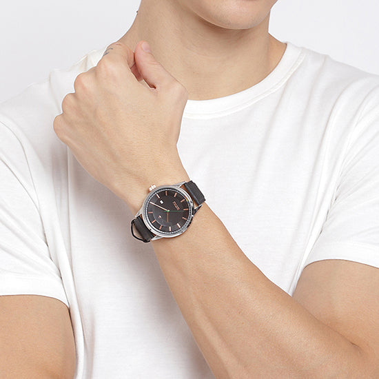 United Colors Of Benetton Black Round Dial Quartz Analog Men Watch Watch United Colors Of Benetton