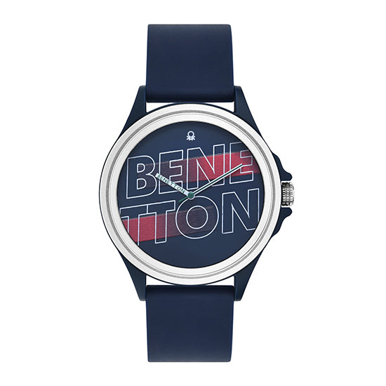 United Colors Of Benetton Blue Round Dial Quartz Analog Men Watch