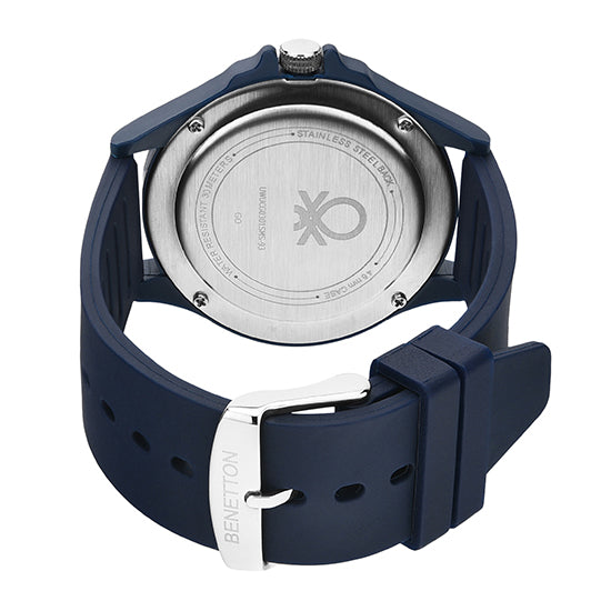 United Colors Of Benetton Blue Round Dial Quartz Analog Men Watch Watch United Colors Of Benetton