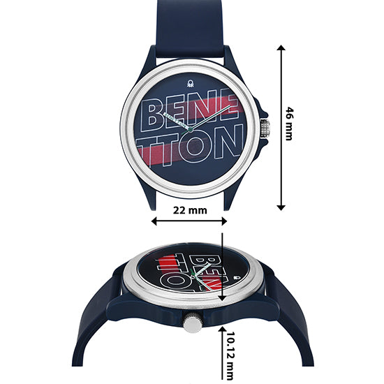 United Colors Of Benetton Blue Round Dial Quartz Analog Men Watch Watch United Colors Of Benetton