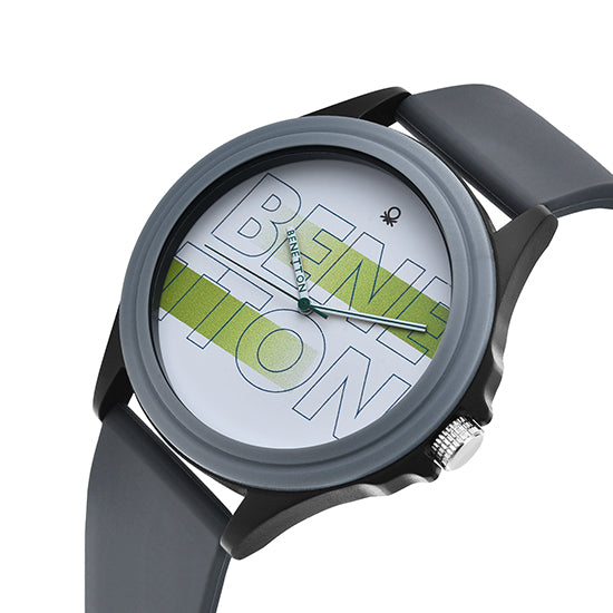 United Colors Of Benetton Light Grey Round Dial Quartz Analog Men Watch Watch United Colors Of Benetton