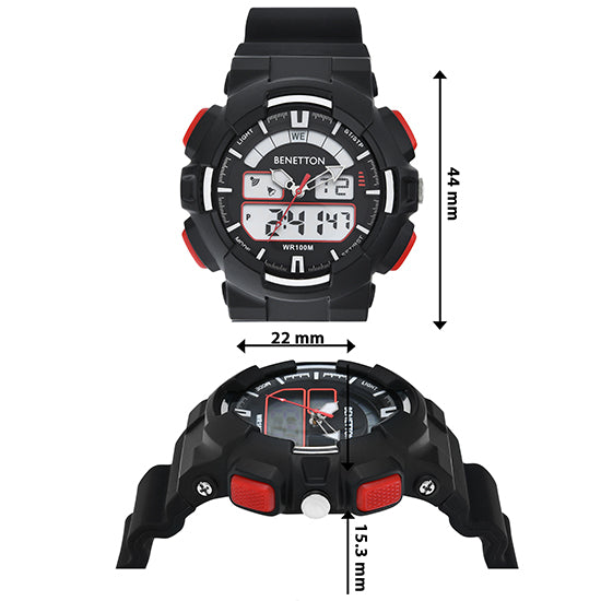 United Colors Of Benetton Ana-Digi Round Dial Digital Quartz Analog Unisex Watch Watch United Colors Of Benetton