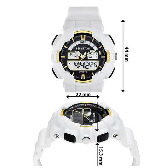 United Colors Of Benetton Ana-Digi Round Dial Digital Quartz Analog Unisex Watch Watch United Colors Of Benetton