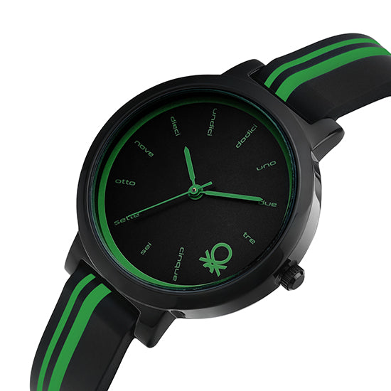 United Colors Of Benetton Black Round Dial Quartz Analog Women Watch Watch United Colors Of Benetton